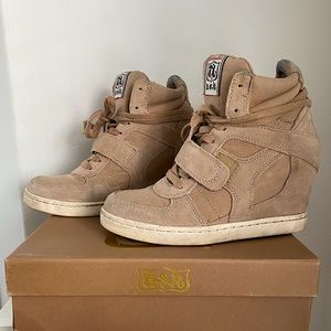 Ash wedge suede sneakers